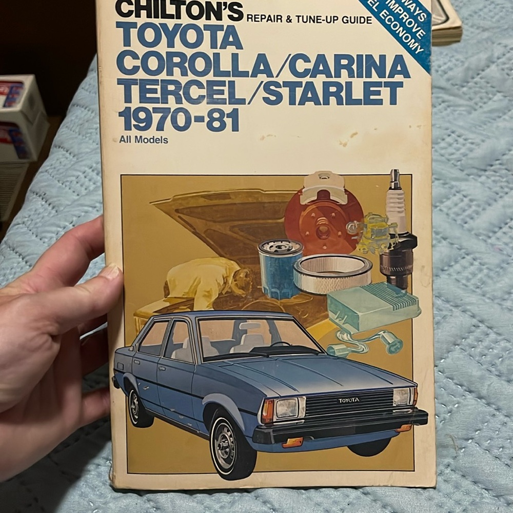 Vintage Chiltons 1970-1981 Toyota Corolla/Carina Tercel/Starlet Repair Guide